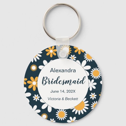 Moderne Floral Sleutelhanger (Voorkant)