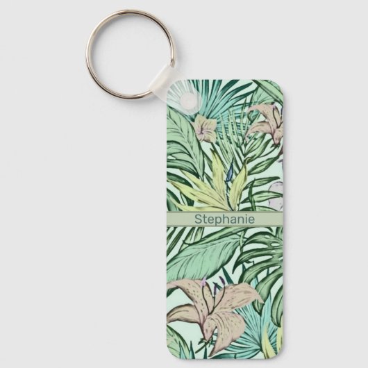 Moderne Floral Sleutelhanger (Voorkant)