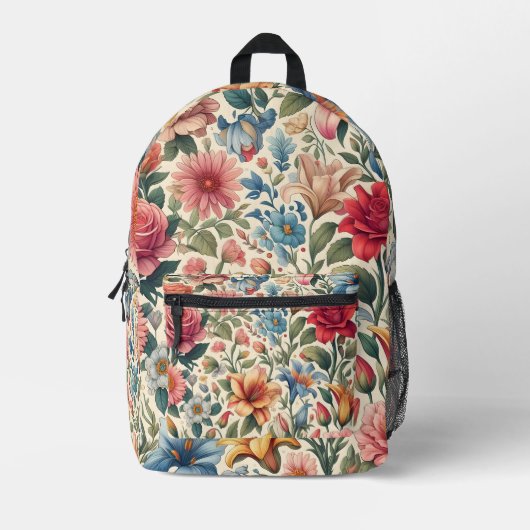 Moderne Floral Splash Rugzak (Voorkant)