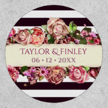 moderne Floral Striped Wedding