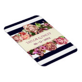   moderne Floral Striped Wedding Magneet (Rechterzijde)