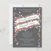 Moderne Floral Twins Baptism-uitvindingen Kaart (Voorkant)