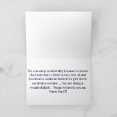 Moderne Floral Typografie Happy Nurse Day Bedankkaart (Binnen)