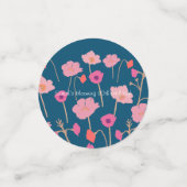 Moderne Floral Verjaardag met aangepaste leeftijd Confetti (Kleine voorkant)