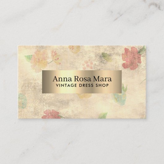 *~* Moderne  Floral Victoriaans Grunge Visitekaartje (Voorkant)