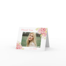 Moderne Floral Waterverf Afstudeerder Dank je wel