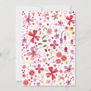 Moderne Floral-Waterverf Bedankkaart