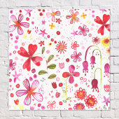 Moderne Floral-Waterverf Canvas Afdruk