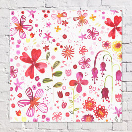 Moderne Floral-Waterverf Canvas Afdruk