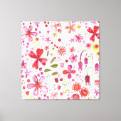 Moderne Floral-Waterverf Canvas Afdruk (Voorkant)