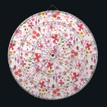 Moderne Floral-Waterverf Dartbord<br><div class="desc">Heldere en gelukkige waterverf wilde bloem en bladeren schilderij van een moedwillig overgeteelde tuin. Ideaal voor tuinders,  natuur liefhebbers en bloemisten. Originele kunst van Nic Squirrell.</div>