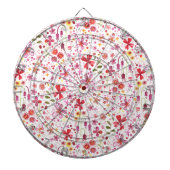Moderne Floral-Waterverf Dartbord (Voorkant)