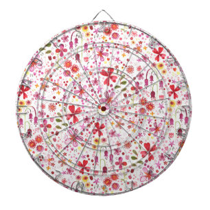 Moderne Floral-Waterverf Dartbord