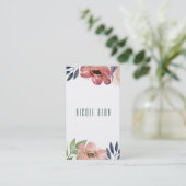 Moderne Floral Waterverf Elegant Chic Flowers Visitekaartje (Staand voorkant)