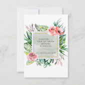 Moderne Floral Waterverf Elegant Chic Hartelijk da Bedankkaart (Achterkant)