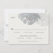 Moderne Floral Waterverf Elegant Wedding RSVP-kaar Kaart (Voorkant)