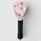 Moderne Floral-Waterverf Golfheadcover (Voorkant)