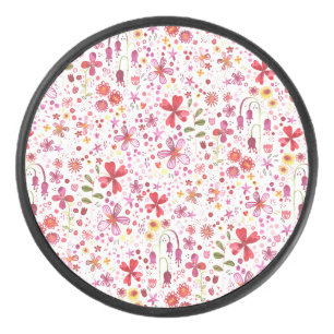 Moderne Floral-Waterverf Hockey Puck
