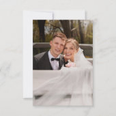 Moderne Floral Waterverf Ivory Cream Trouwfoto Bedankkaart (Voorkant)