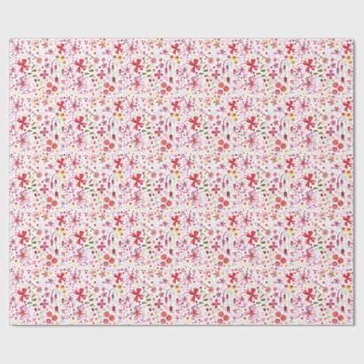 Moderne Floral Waterverf Kunst Cadeaupapier (Vlak)