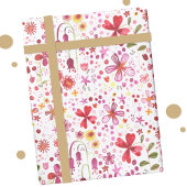 Moderne Floral Waterverf Kunst Cadeaupapier