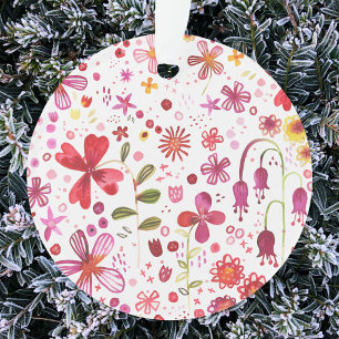 Moderne Floral-Waterverf Ornament