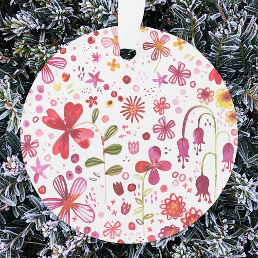 Moderne Floral-Waterverf Ornament