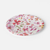 Moderne Floral-Waterverf Papieren Bordje (Gekanteld)