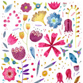 Moderne Floral Waterverf sparen de Uitnodiging van