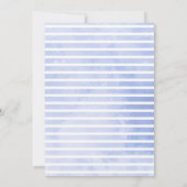 Moderne Floral Waterverf Stripe Bruiloft Uitnodigi Kaart (Achterkant)