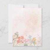 Moderne Floral Waterverf Verjaardag Kaart Notitiekaartje (Achterkant)