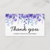 Moderne Floral Waterverf Violet Hartelijk dank Informatiekaartje (Voorkant)