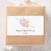 Moderne Floral Waterverf Waterflesetiketten Etiket (Insitu)