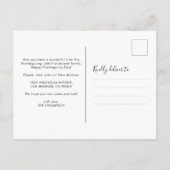 Moderne Floral Waterverf White Pumpkin Moving Aankondigingskaart (Achterkant)