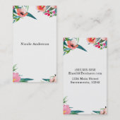 Moderne Floral Waterverf zomer tropische beelden Visitekaartje (Voorkant / Achterkant)