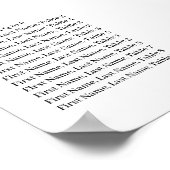 Moderne Floral White Mandalas. bruiloft Poster (Hoek)