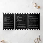 Moderne Floral Wreath Gestreepte Salon Brochure Drieluik Kaart (Binnen)