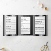 Moderne Floral Wreath Gestreepte Salon Brochure Drieluik Kaart (Binnen)