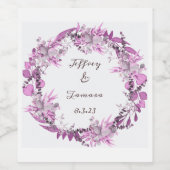 Moderne Floral Wreatine Sticker Set (Enkel label)