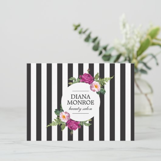 Moderne Floral Wreatpe Salon Cadeft Certificate (Staand voorkant)