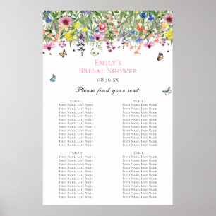 Moderne Floral zitgrafiek Poster