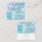 Moderne florale botanische oorbel display kaart vierkante visitekaartje (Voorkant / Achterkant)