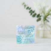 Moderne florale botanische oorbel display kaart vierkante visitekaartje (Staand voorkant)