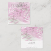 Moderne florale botanische oorbel display kaart vierkante visitekaartje (Voorkant / Achterkant)