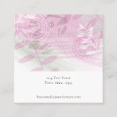 Moderne florale botanische oorbel display kaart vierkante visitekaartje (Achterkant)