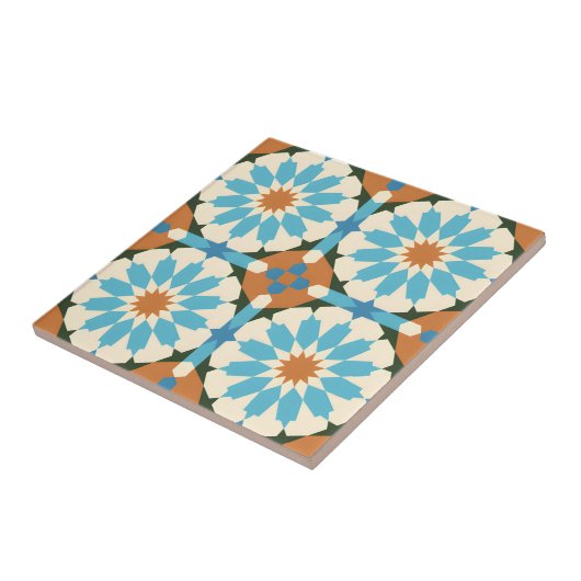 moderne florale tegels uit het midden - oosten tegeltje (Zijkant)