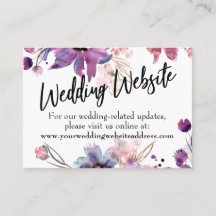 Moderne Florals Wedding Website, sparen de Kaart v