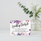 Moderne Florals Wedding Website, sparen de Kaart v Visitekaartje (Staand voorkant)