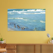Moderne Florida Shorebirds Ocean Foto Canvas Afdruk (Insitu (Woonkamer))