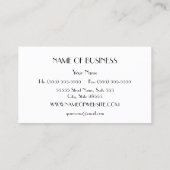 Moderne Florist Black White Stripes met Amaryllis Visitekaartje (Achterkant)